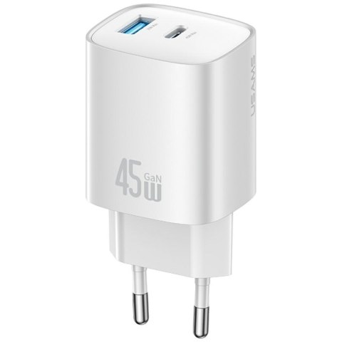 Ładowarka sieciowa T66 45W GaN CC290 USB-A + USB-C Fast charge