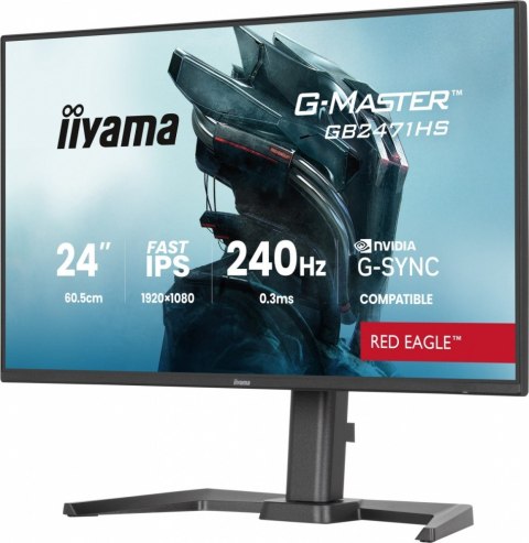 Monitor 23,8 cala GB2471HS-B1 Fast IPS,FHD,240Hz,2xHDMI,DP, 350cd, HAS(150) PIVOT, Adaptive G-SYNC - 1920 x 1080 @48-240Hz Disp