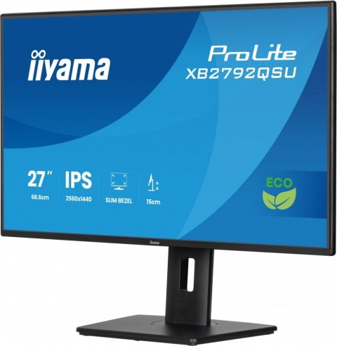 Monitor 27 cali XB2792QSU-B1 IPS,QHD, HAS (150) PIVOT, 120Hz,HDMI,DP, 350cd,1500:1, cienkie ramki, 2xUSB 3.2, ErP