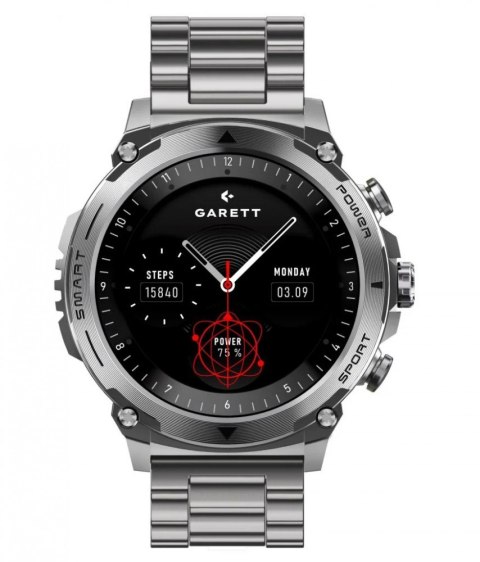 Smartwatch Atom srebrny stalowy