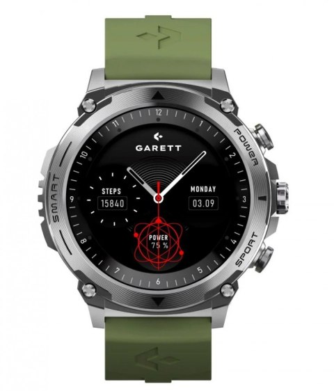 Smartwatch Atom srebrny stalowy