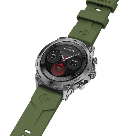 Smartwatch Atom srebrny stalowy