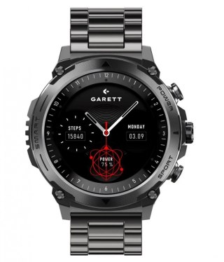 Smartwatch Garett Atom czarny stalowy