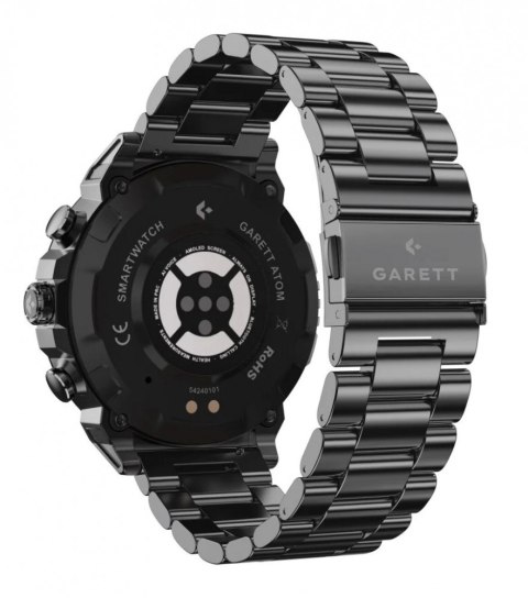 Smartwatch Garett Atom czarny stalowy