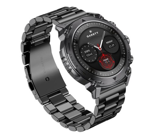 Smartwatch Garett Atom czarny stalowy