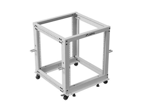 Stojak Open rack 19 cali 12U 600x600-1100 regulowany szary