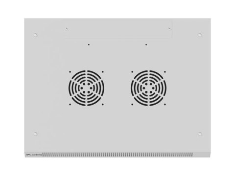 Szafa instalacyjna rack wisząca 19 cali 6U 600x450 drzwi perforowane (flat pack) szara