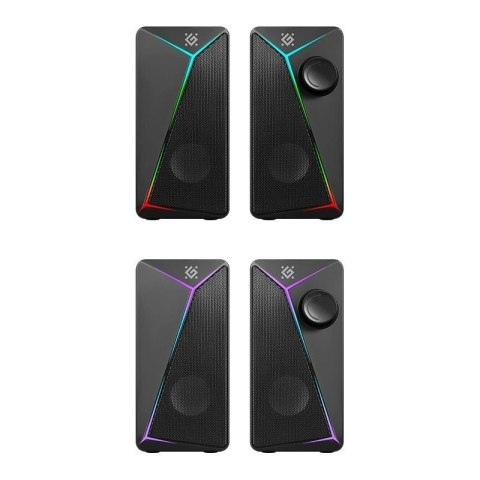 Głośniki komputerowe J5 2.0 6W LED USB Czarne