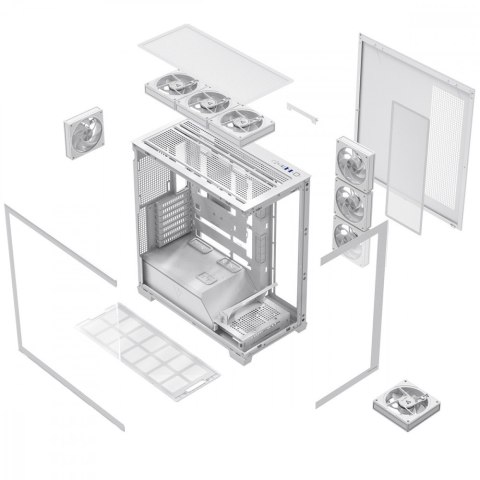 Obudowa PC VOLCANO STELLAR PLUS ARGB MIDI 8F Biała