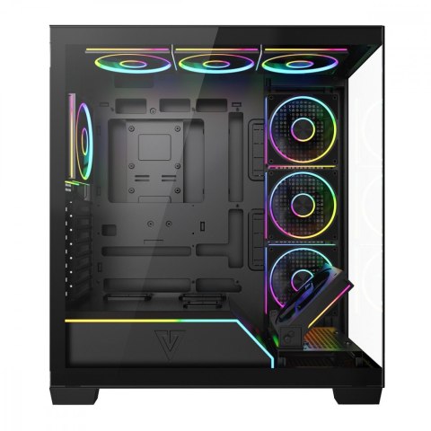 Obudowa PC VOLCANO STELLAR PLUS ARGB MIDI 8F Czarna
