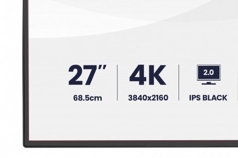 Monitor 27 cali ProGraphic HB2701UHSNP-B1 4K,IPS BLACK 2.0,450cd,VESA USB-c dock(PD:96W),HDMI,DP,DAISY/CHAIN,4xUSB,RJ45,3000:1,s