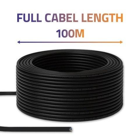 Kabel patchcord sieciowy skrętka UTP | CAT6 | High speed 1Gb/s | LAN | 100m | Czarny