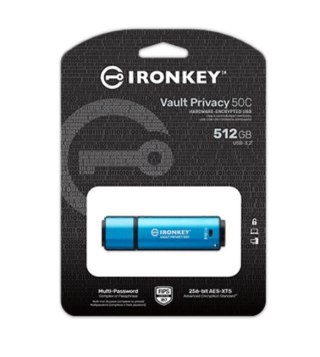 Pendrive 512GB IronKey Vault Privacy50C AES-256 FIPS-197