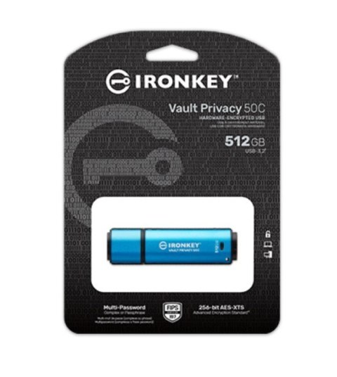 Pendrive 512GB IronKey Vault Privacy50C AES-256 FIPS-197