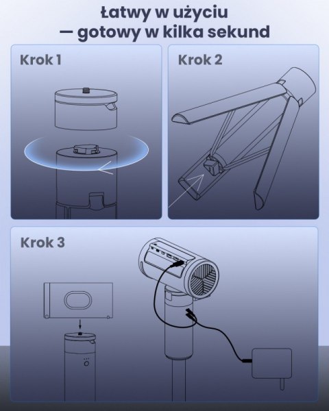 Powerbank ze stojakiem Tripod P0X1