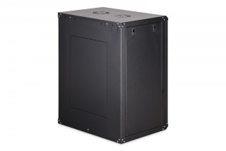 Szafa sieciowa wisząca Dynamic 19" 16U rack 785x600x450mm, drzwi szyba, czarna, niezłożona, 60kg