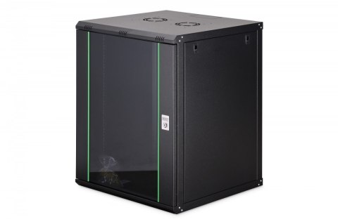 Szafa sieciowa wisząca Dynamic 19" 16U rack 785x600x600mm, drzwi szyba, czarny, niezłożona, 60kg