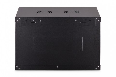 Szafa sieciowa wisząca Dynamic 19" 7U rack 385x600x450mm, drzwi szyba, czarna, niezłożona, 60kg