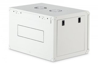Szafa sieciowa wisząca Dynamic 19" 7U rack 385x600x450mm, drzwi szyba, szara, niezłożona, 60kg