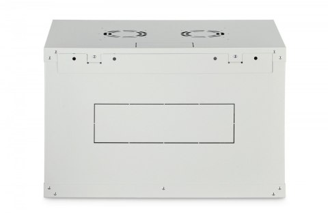 Szafa sieciowa wisząca Dynamic 19" 7U rack 385x600x450mm, drzwi szyba, szara, niezłożona, 60kg