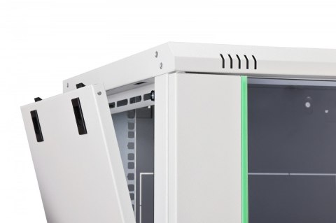 Szafa sieciowa wisząca Dynamic 19" 7U rack 385x600x450mm, drzwi szyba, szara, niezłożona, 60kg