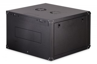 Szafa sieciowa wisząca Dynamic 19" 7U rack 385x600x600mm, drzwi szyba, czarna, niezłożona, 60kg