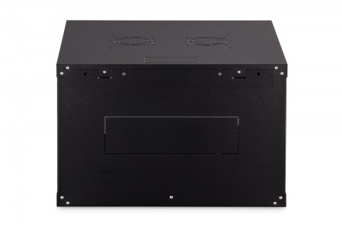 Szafa sieciowa wisząca Dynamic 19" 7U rack 385x600x600mm, drzwi szyba, czarna, niezłożona, 60kg
