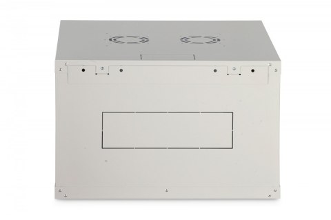 Szafa sieciowa wisząca Dynamic 19" 7U rack 385x600x600mm, drzwi szyba, szara, niezłożona, 60kg
