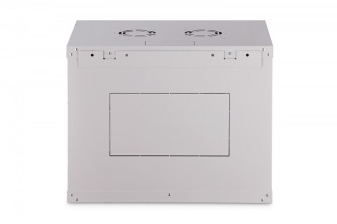 Szafa sieciowa wisząca Dynamic 19" 9U rack 474x600x450mm, drzwi szyba, szara, niezłożona, 60kg