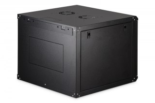 Szafa sieciowa wisząca Dynamic 19" 9U rack 474x600x600mm, drzwi szyba, czarna, niezłożona, 60kg
