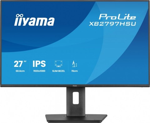 Monitor ProLite 27 cali XB2797HSU-B1 IPS,FHD,HDMI,DP,120Hz,2xUSBv3.2, 2xUSB-C, 350 CD, 2x2W, HAS 150/PIVOT