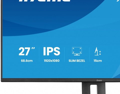 Monitor ProLite 27 cali XB2797HSU-B1 IPS,FHD,HDMI,DP,120Hz,2xUSBv3.2, 2xUSB-C, 350 CD, 2x2W, HAS 150/PIVOT