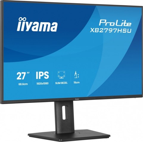Monitor ProLite 27 cali XB2797HSU-B1 IPS,FHD,HDMI,DP,120Hz,2xUSBv3.2, 2xUSB-C, 350 CD, 2x2W, HAS 150/PIVOT