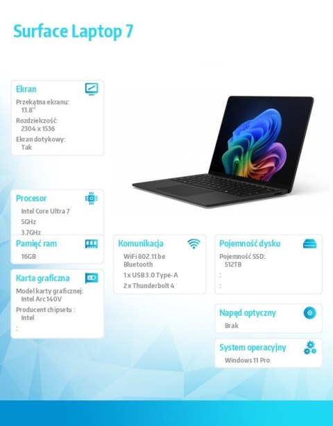 Notebook Surface Lap7 EP2-22277 i7/16GB/512/Integr/13.8