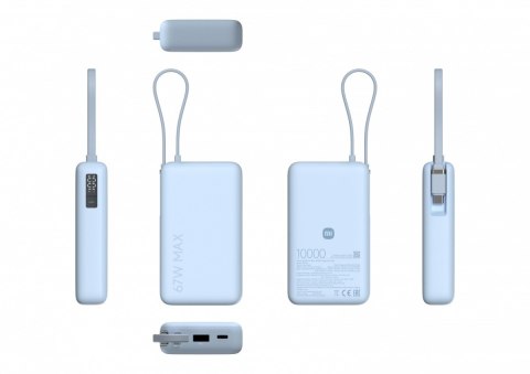 PowerBank 10000 (Integrated Cable) 67W Ice Blue