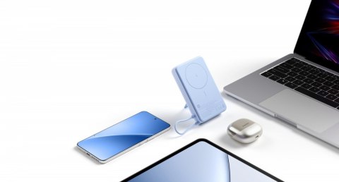 PowerBank Magnetic 10000 z podstawką niebieski