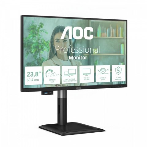 Monitor 24P4CV 23.8 cala IPS 120Hz HDMI DP RJ45 USB-C Pivot Głośniki