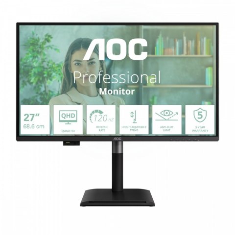 Monitor Q27P4U 27 cali IPS 120 Hz HDMIx2 DP USB-C Pivot Głośniki