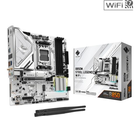 Płyta główna B850M STEEL LEGEND WIFI AM5 4DDR5 HDMI/DP mATX