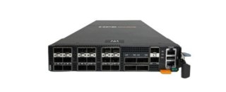 Przełącznik półszerokości H-series SN8325H z 18 portami SFP28 25GbE oraz 4 portami QSFP28 100GbE (zasilanie od strony złączy)