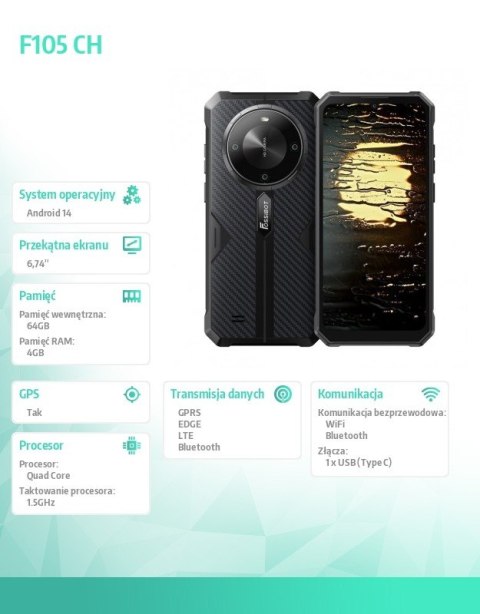 Smartfon F105 black Ch