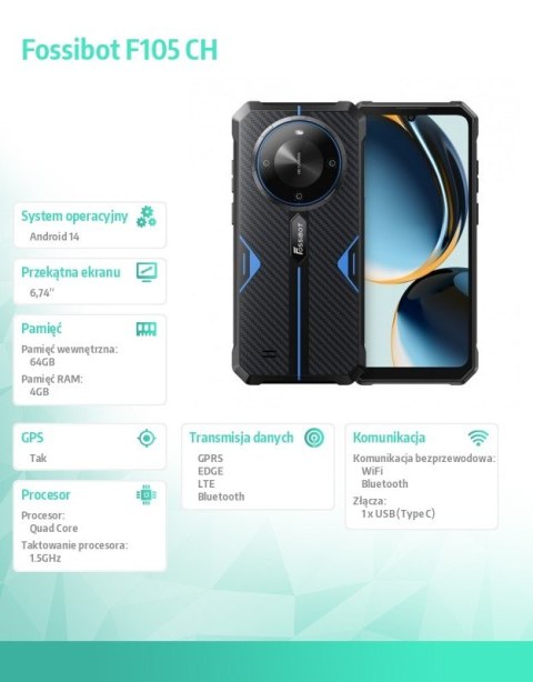 Smartfon F105 blue CH