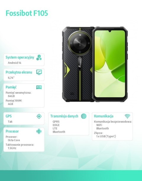 Smartfon F105 green