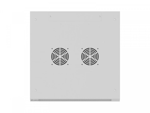 Szafa instalacyjna rack wisząca 12U 600x600 szara drzwi perforowane (flat pack)