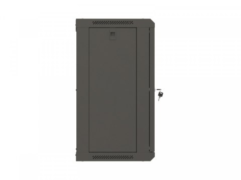 Szafa instalacyjna rack wisząca 19 cali 12U 540x350 czarna drzwi przeszklone (flat pack)