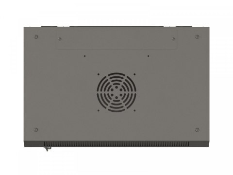 Szafa instalacyjna rack wisząca 19 cali 12U 540x350 czarna drzwi przeszklone (flat pack)