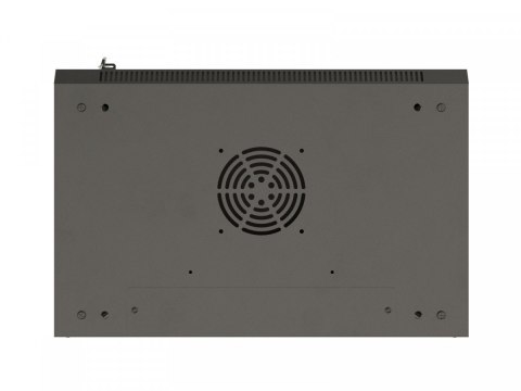 Szafa instalacyjna rack wisząca 19 cali 12U 540x350 czarna drzwi przeszklone (flat pack)