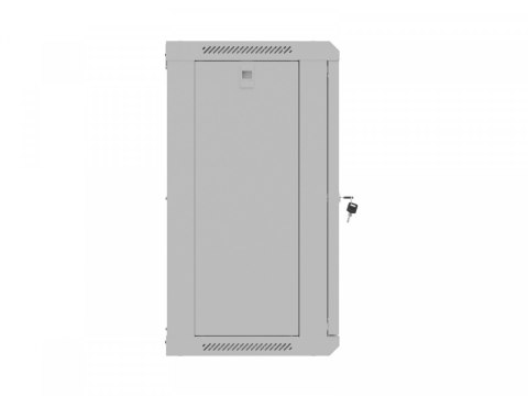 Szafa instalacyjna rack wisząca 19 cali 12U 540x350 szara drzwi przeszklone (flat pack)