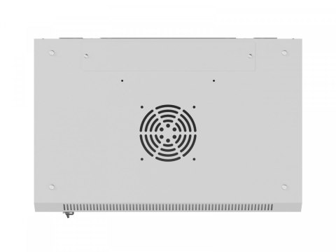 Szafa instalacyjna rack wisząca 19 cali 12U 540x350 szara drzwi przeszklone (flat pack)