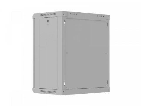 Szafa instalacyjna rack wisząca 19 cali 12U 540x350 szara drzwi przeszklone (flat pack)